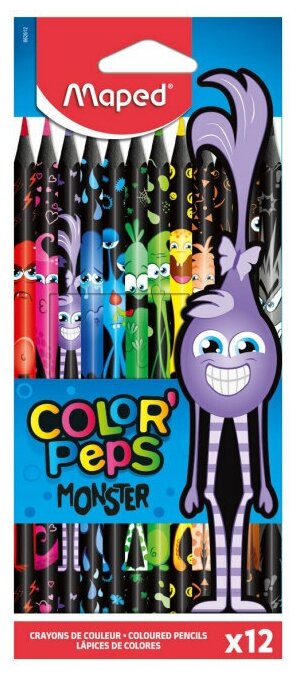 Maped Карандаши цветные Color'Peps Monster 12 цветов (862612)