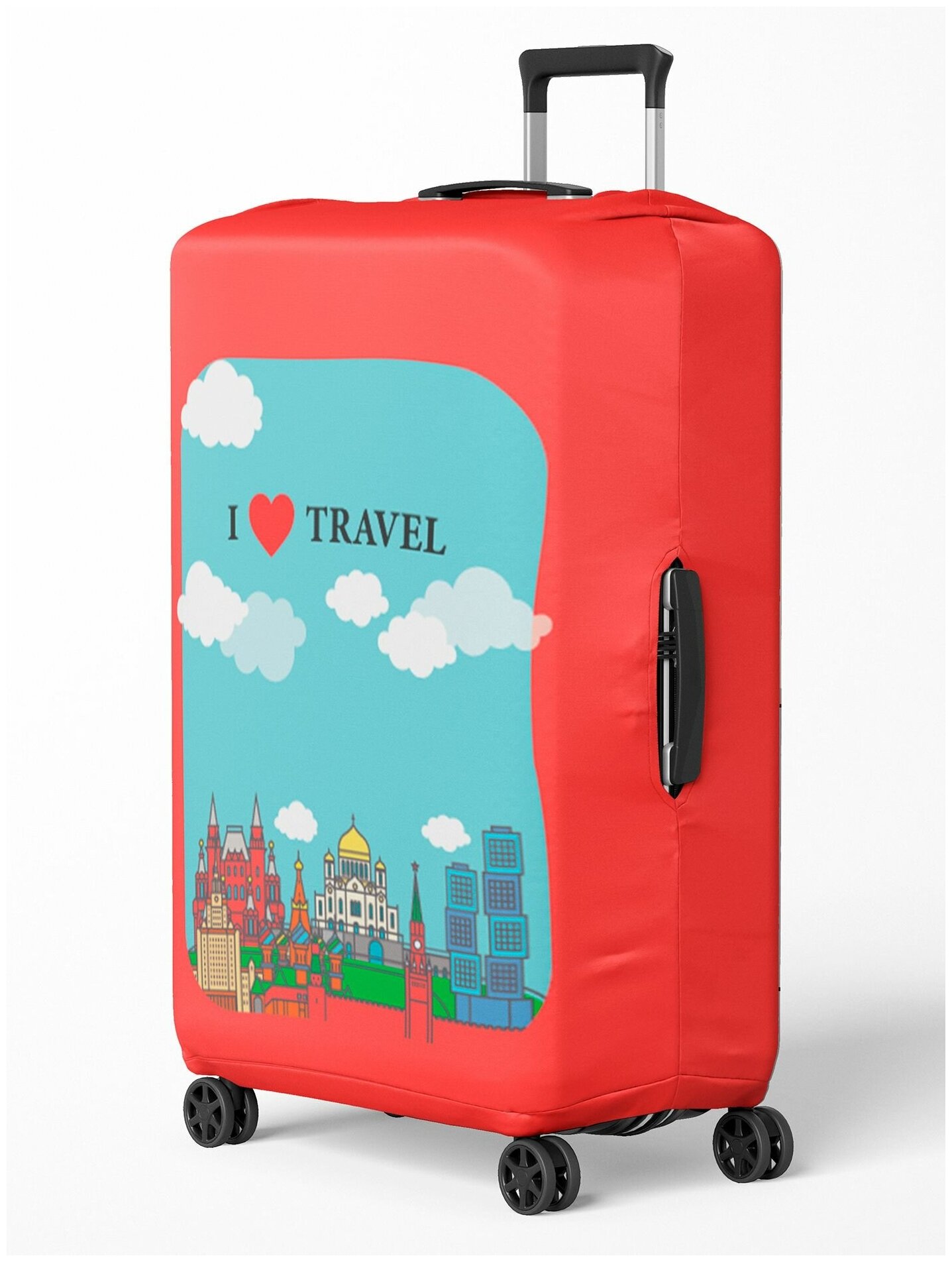Чехол для чемодана CVT Размер L (до 81см высотой), Дизайнерский с рисунком Защитный, Бифлекс, Оригинальный подарок
