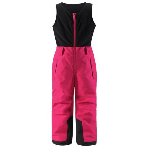 Полукомбинезон Reima для девочек, карманы, размер 116, розовый, черный