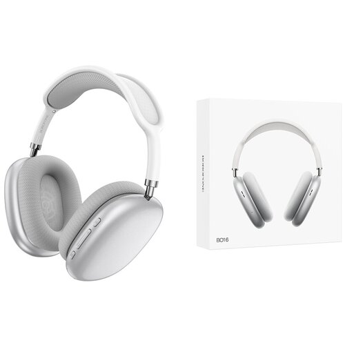 Наушники беспроводные BOROFONE BO16 полноразмерные Bluetooth AUX серебристые 175800₽