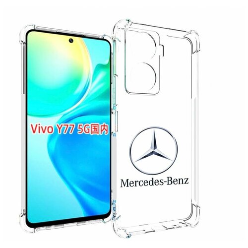 Чехол MyPads mercedes-7 мужской для Vivo Y77 5G задняя-панель-накладка-бампер