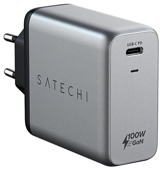 Satechi Compact Charger GaN Power (USB Type-C PD), серый космос