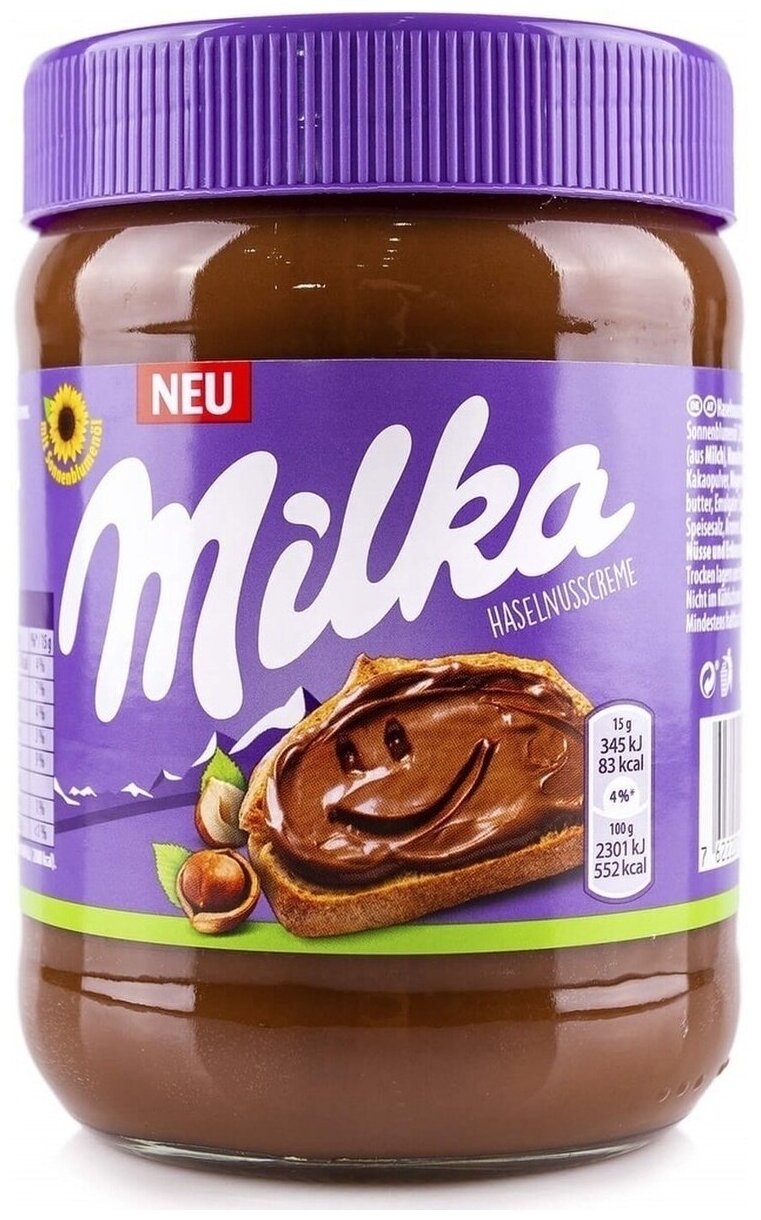 Haselnusscreme паста шоколадно-ореховая Milka, 600 г, пластиковая банка - фотография № 5