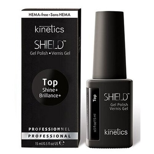 Kinetics, Верхнее покрытие супер глянец с липким слоем SHIELD Hema Free Shine+ Top Coat