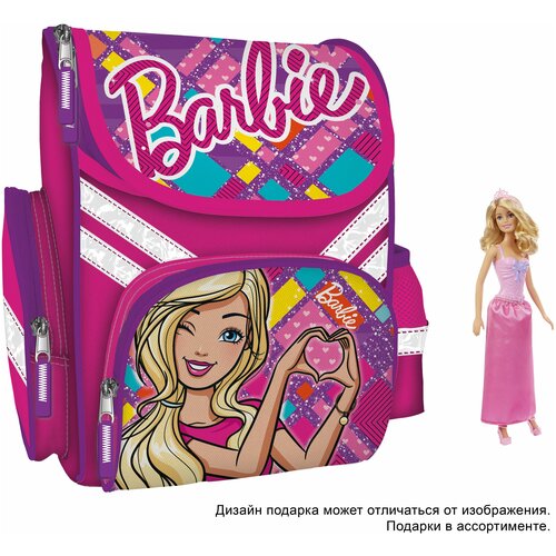 Ранец с жестким корпусом Barbie BREB-MT1-113F_p, для девочек. Кукла в подарок!