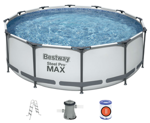 Каркасный бассейн Bestway Steel Pro Max 56418, 366х100 см (фильтр+лестница)