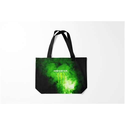 фото Сумка-шоппер / 46х35 см / популярные иллюстрации / модные monster energy burnettie