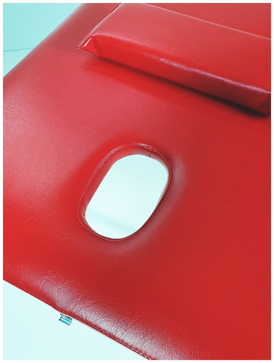Усиленный переносной складной массажный стол с отверстием для лица и подушкой Комфорт 190М - фотография № 4