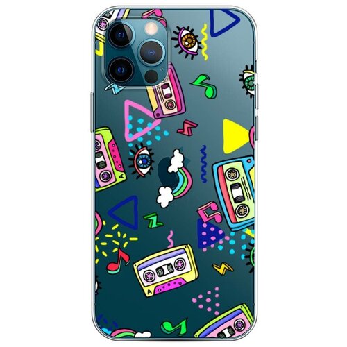 фото Силиконовый чехол "кассеты хиппи" на apple iphone 12 pro / айфон 12 про case place