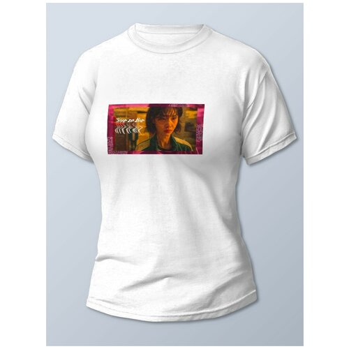 фото Футболка женская белая сериалы игра в кальмара (игра в кальмара, squid game) - 21771 brut-shop