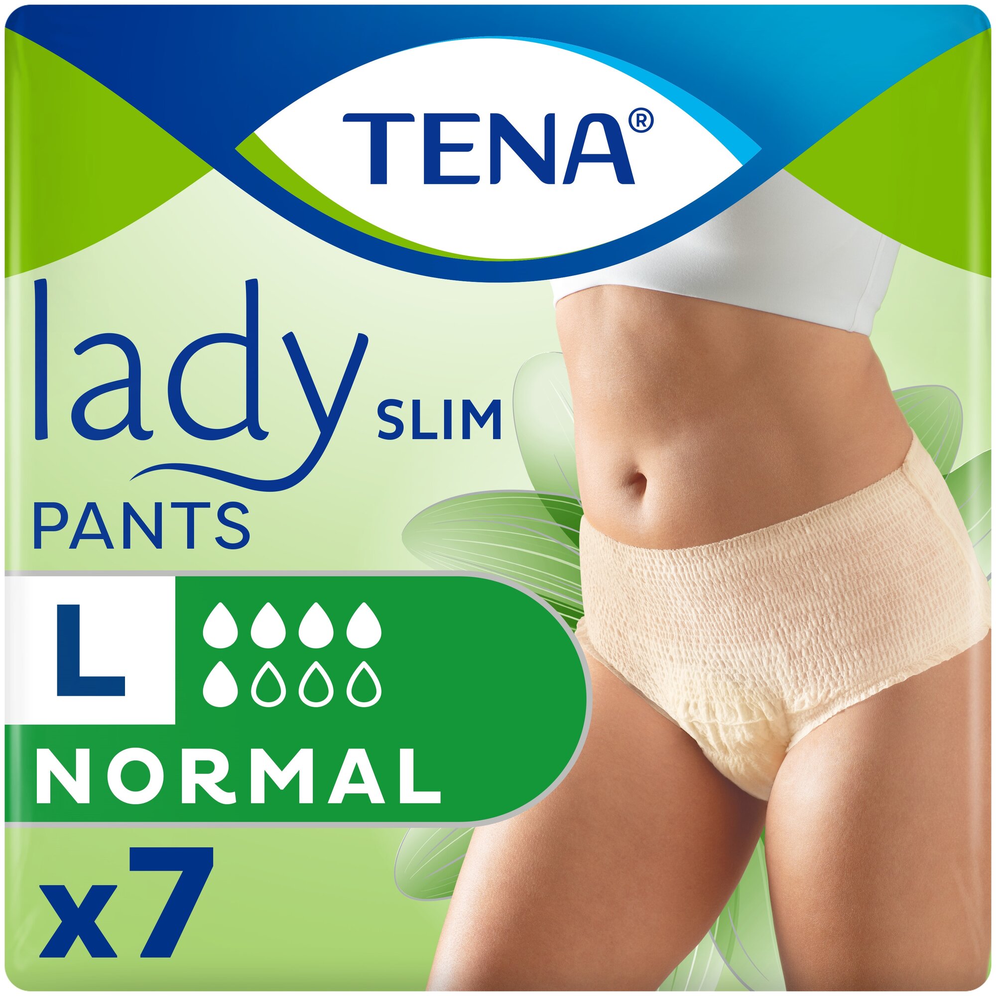 Урологические трусы для женщин TENA Lady Slim Pants Normal, размер L, 7 шт. - фото №1