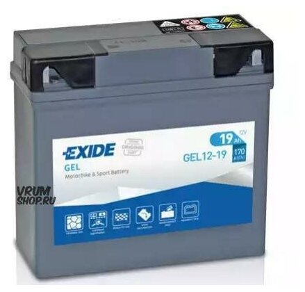 EXIDE GEL1219 Аккумуляторная батарея EXIDE GEL 12V 19Ah 170A B0