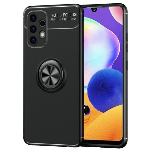 фото Brodef revolve силиконовый чехол с кольцом для samsung galaxy a32 черный