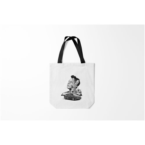 фото Сумка-шоппер / 40х40 см / праздники / день космонавтики илон маск burnettie