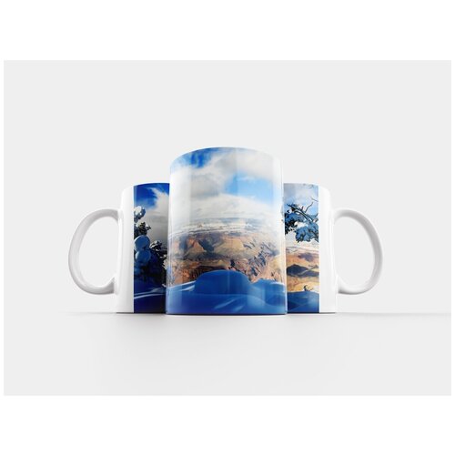 фото Кружка "гранд-каньон зимой, девочка, великий" 320 мл lotsprints