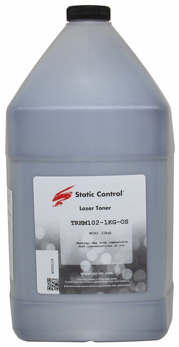 Тонер Static Control TRHM102-1KG-OS для HP (фл. 1кг)