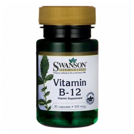 Swanson Vitamin B-12 500 mcg 30 капс