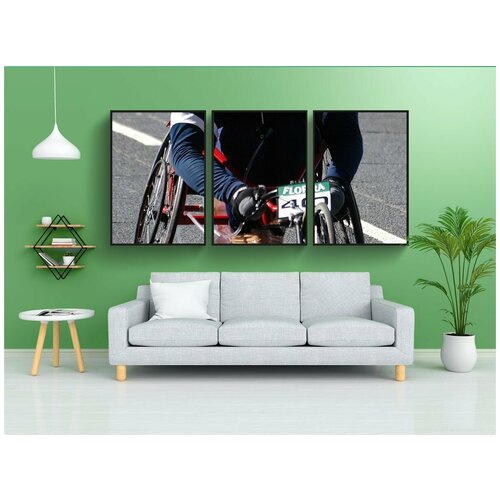 фото Набор модулных постеров для интерьера "инвалидное кресло, отключен, человек" 60x90 см. в тубусе, без рамки lotsprints