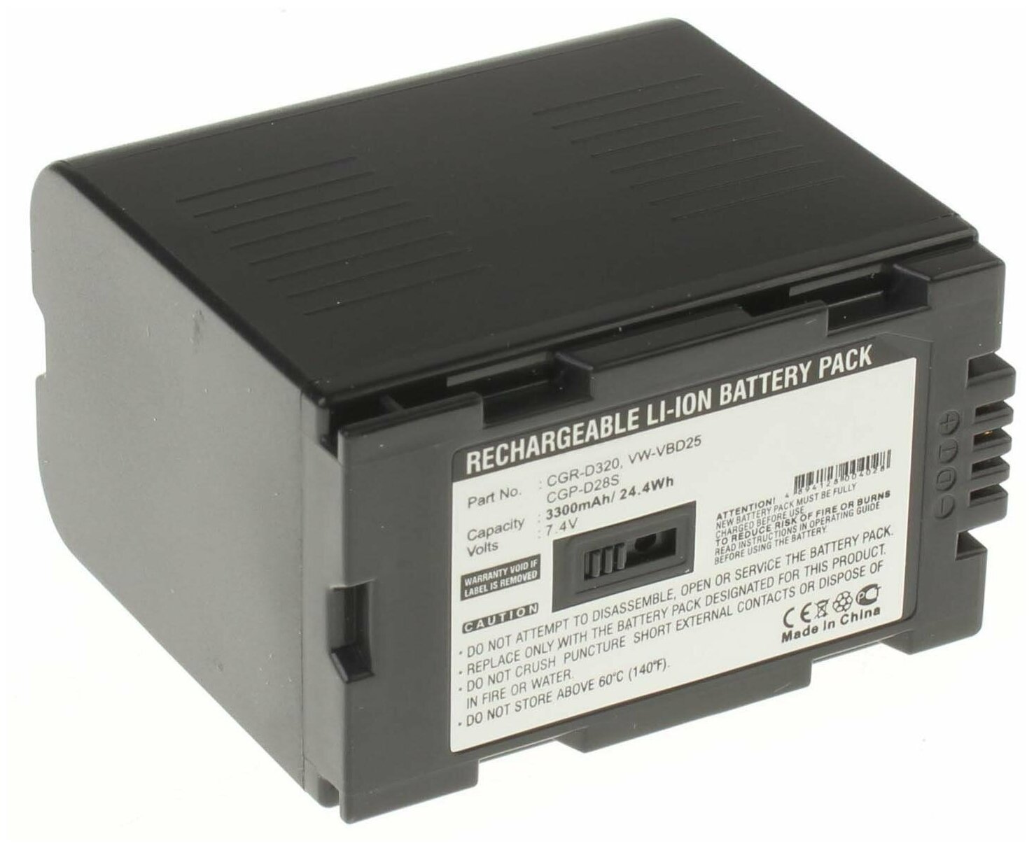 Аккумулятор iBatt iB-B1-F316 3300mAh для Hitachi, Panasonic CGA-D54S, CGR-D28S, CGR-D08R, CGA-D54, CGR-D08S, CGP-D28S, CGA-D53SE,