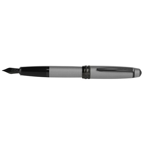 Перьевая ручка Cross Bailey Matte Grey Lacquer, перо F. Цвет - серый. шариковая ручка cross bailey matte grey lacquer цвет серый