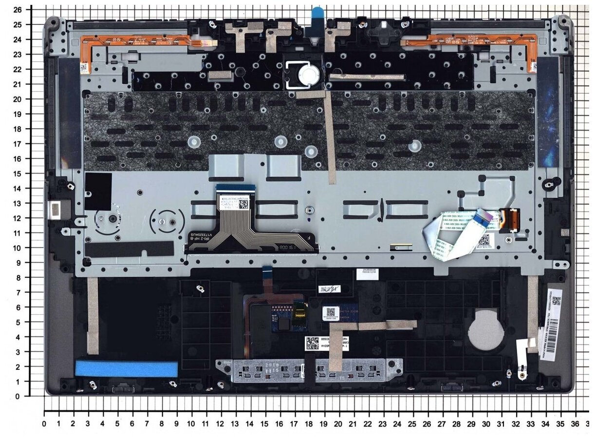 Клавиатура для ноутбука Lenovo 5CB0S16425 черная с черный топкейсом