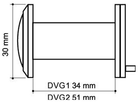 Глазок дверной ARMADILLO DVG2, 16/55x85 CP хром /23733/ - фотография № 2