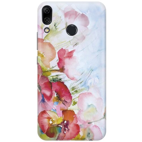фото Силиконовый чехол на asus zenfone 5z (zs620kl) / асус зенфон 5 зет с принтом "акварельные цветы" gosso