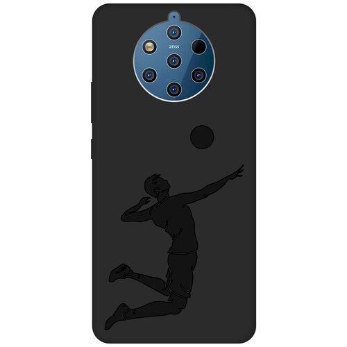 Матовый чехол Volleyball для Nokia 9 Pure View / Нокиа 9 с эффектом блика черный матовый soft touch силиконовый чехол на nokia 9 pure view нокиа 9 с 3d принтом aquarelle wine черный