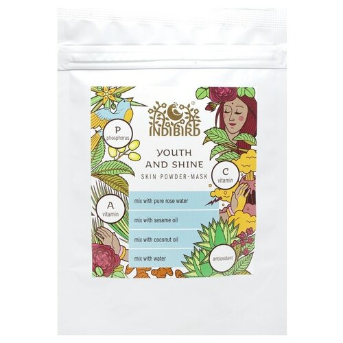 Травяная маска для лица Молодость и Сияние (Youth and Shine Herbal Face Pack ) Indibird, 40 г