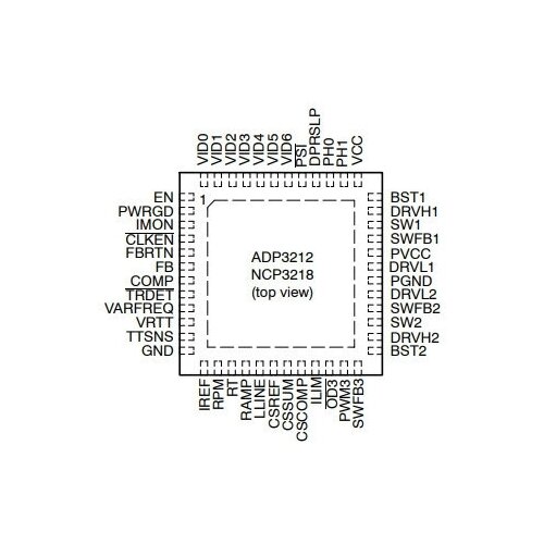 Микросхема ADP3212MNR2G CASE 485AJ 7*7