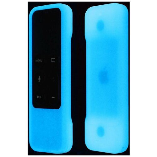 фото Чехол elago r1 intelli case для пульта apple tv remote, цвет белый с синим свечением в темноте (nightglow blue) (er1-lubl) er1-lubl