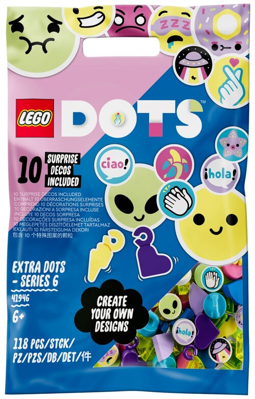 Конструктор LEGO DOTS 41946 Тайлы DOTS — серия 6, 118 дет.