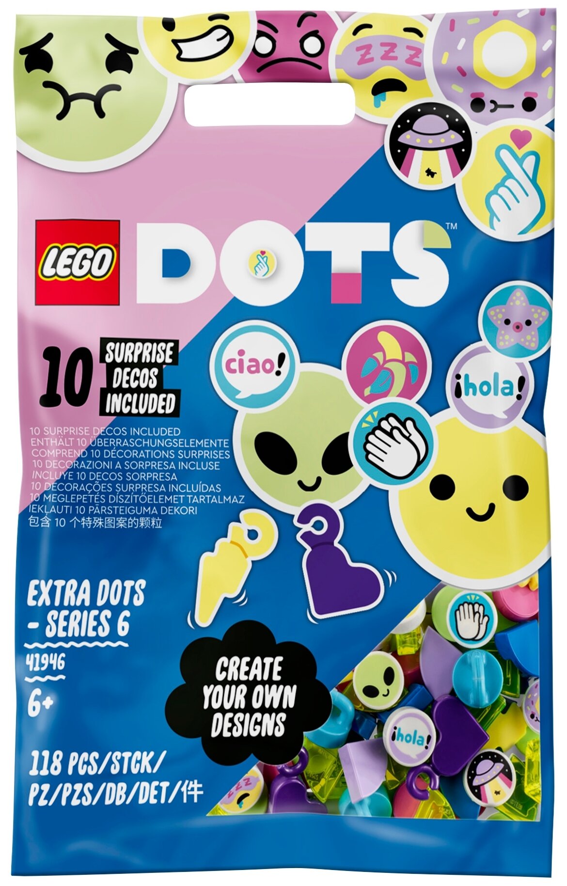 Конструктор LEGO DOTS 41946 Тайлы DOTS — серия 6