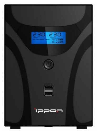Источник бесперебойного питания Ippon Smart Power Pro II 1200 Euro 1029740 720Вт, 1200ВА, черный