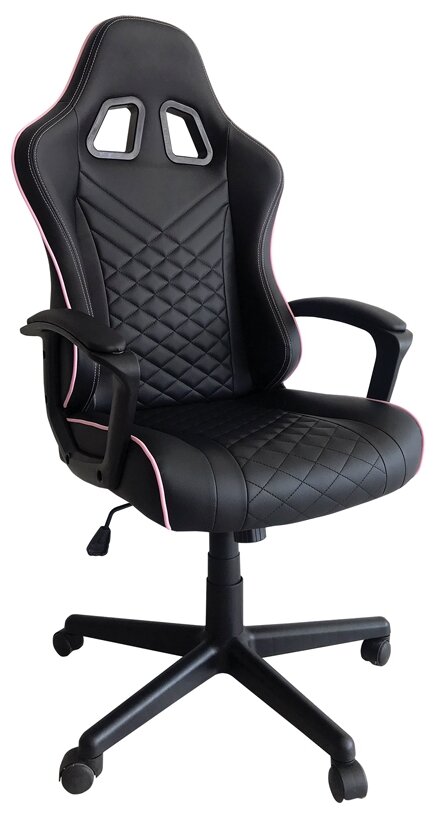 Кресло геймерское Helmi HL-S10 "Level up", экокожа черная
