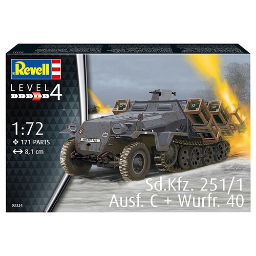 Revell 03324 Модель сборная Германский бронетранспортёр Sd.Kfz. 251/1 Ausf. C + Wurfr. 40 1/72