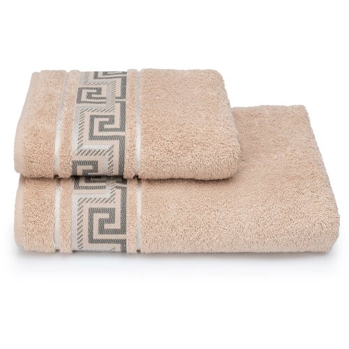 фото Полотенце tavropos - 50х90, 70х130 см - цвет 13-1106 - светло-бежевый (комплект - 2 шт) cleanelly