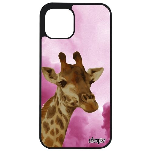фото Яркий чехол на телефон // apple iphone 12 pro // "жираф" дизайн пятна, utaupia, розовый