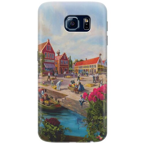 фото Re:pa накладка transparent для samsung galaxy s6 с принтом "старинный амстердам"