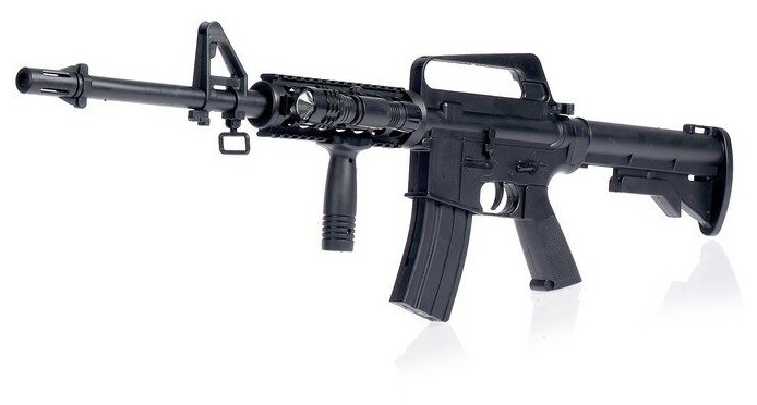 Автомат пневматический "Assault rifle M16-A4", с фонариком, из пластика