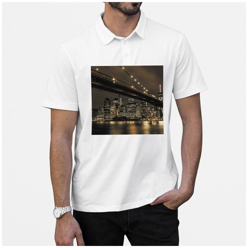 Рубашка- поло CoolPodarok Бруклинский мост