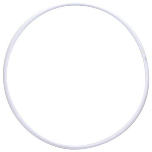 фото Обруч для художественной гимнастики, дуга 18 мм, 165 г d=60см цвет белый indigo