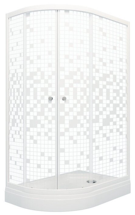 Душевой уголок Triton Коралл 120x80 А, низкий поддон правая, мозаика, прямоугольная