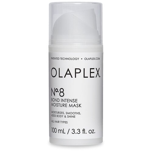 OLAPLEX маска No.8 Bond intense moisture mask, 100 г, 100 мл, бутылка интенсивно увлажняющая бонд маска восстановление структуры волос olaplex no 8 bond intense moisture mask 100 мл