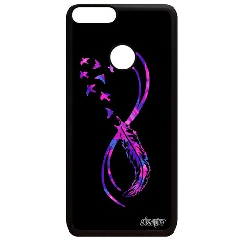 фото Защитный чехол для смартфона // huawei p smart 2018 // "бесконечность" мудрость перо, utaupia, черный