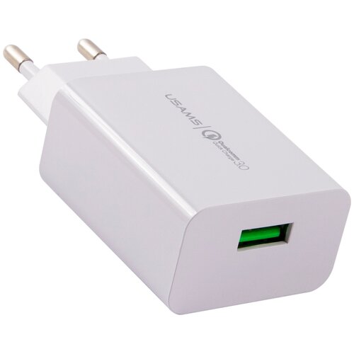 Зарядное устройство сетевое USAMS US-CC083 T22 USB Quick Charge 3.0 3А 18W белый (CC83TC01)