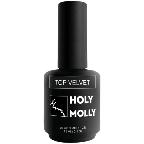 HOLY MOLLY верхнее покрытие Top Velvet, прозрачный, 15 мл severina верхнее покрытие velvet top прозрачный 8 мл