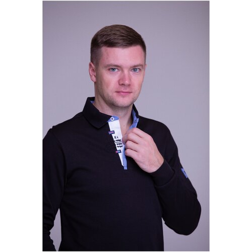 фото Поло тд коллекция, размер m, черный