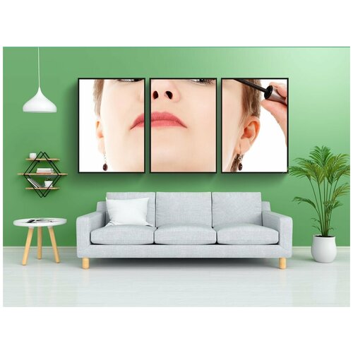 фото Набор модулных постеров для интерьера "применение, красота, косметический" 60x90 см. в тубусе, без рамки lotsprints