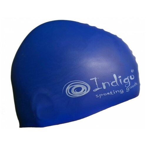 фото Шапочка для плавания silicone indigo sc100/103 однотон синяя